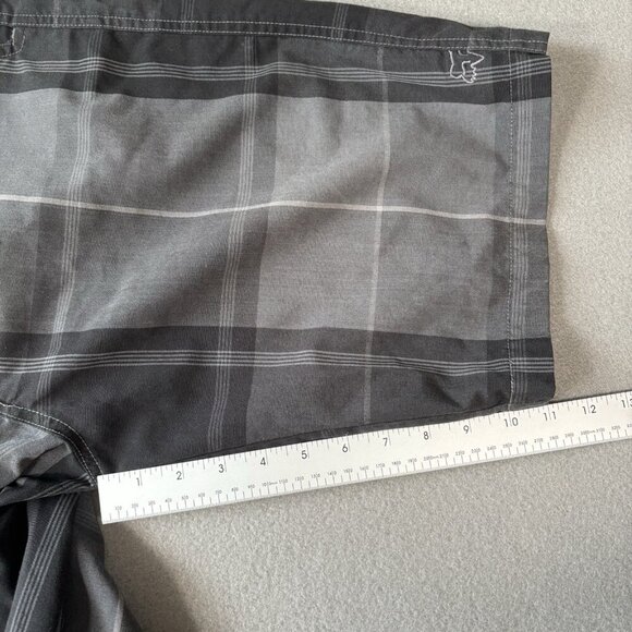 Fox Shorts Mens 33 Chino Gray Black Plaid Motocross MX Dirtbike Racing Bermuda - Picture 7 of 13